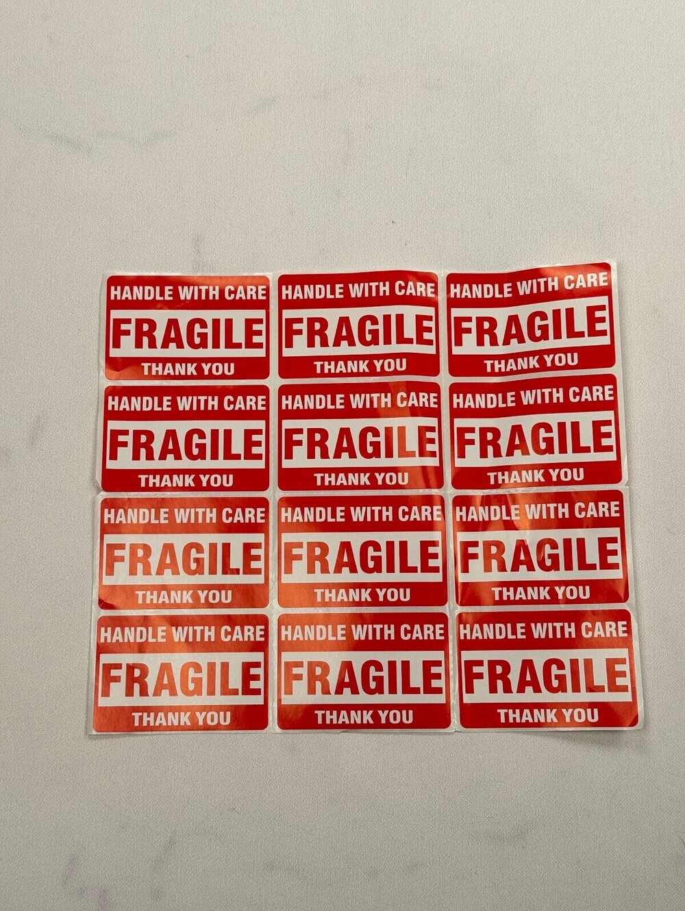 Fragile Sticker Set Accessories Red Modern AddLot of 12